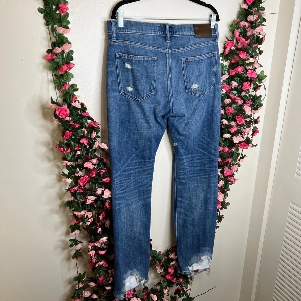 Express Mens Distressed Slim Straight Jeans Soft Cotton 32x32 Casual Grunge